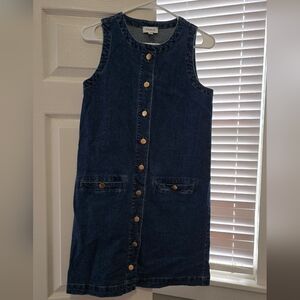 Evereve Dark Blue Sleeveless Denim Dress XS New Without Tags